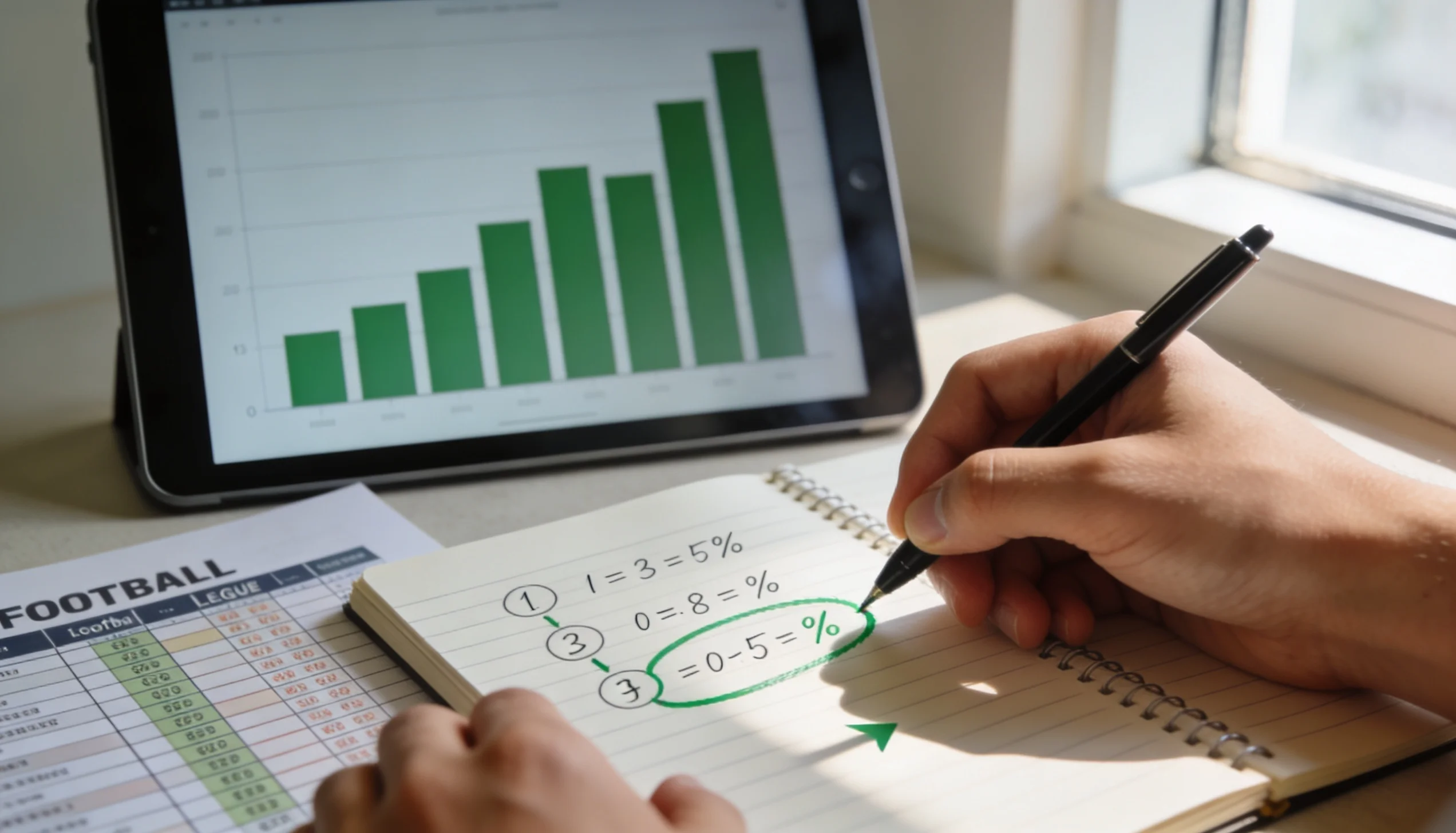 Fodbold betting strategi med value betting-beregning og analyse på papir